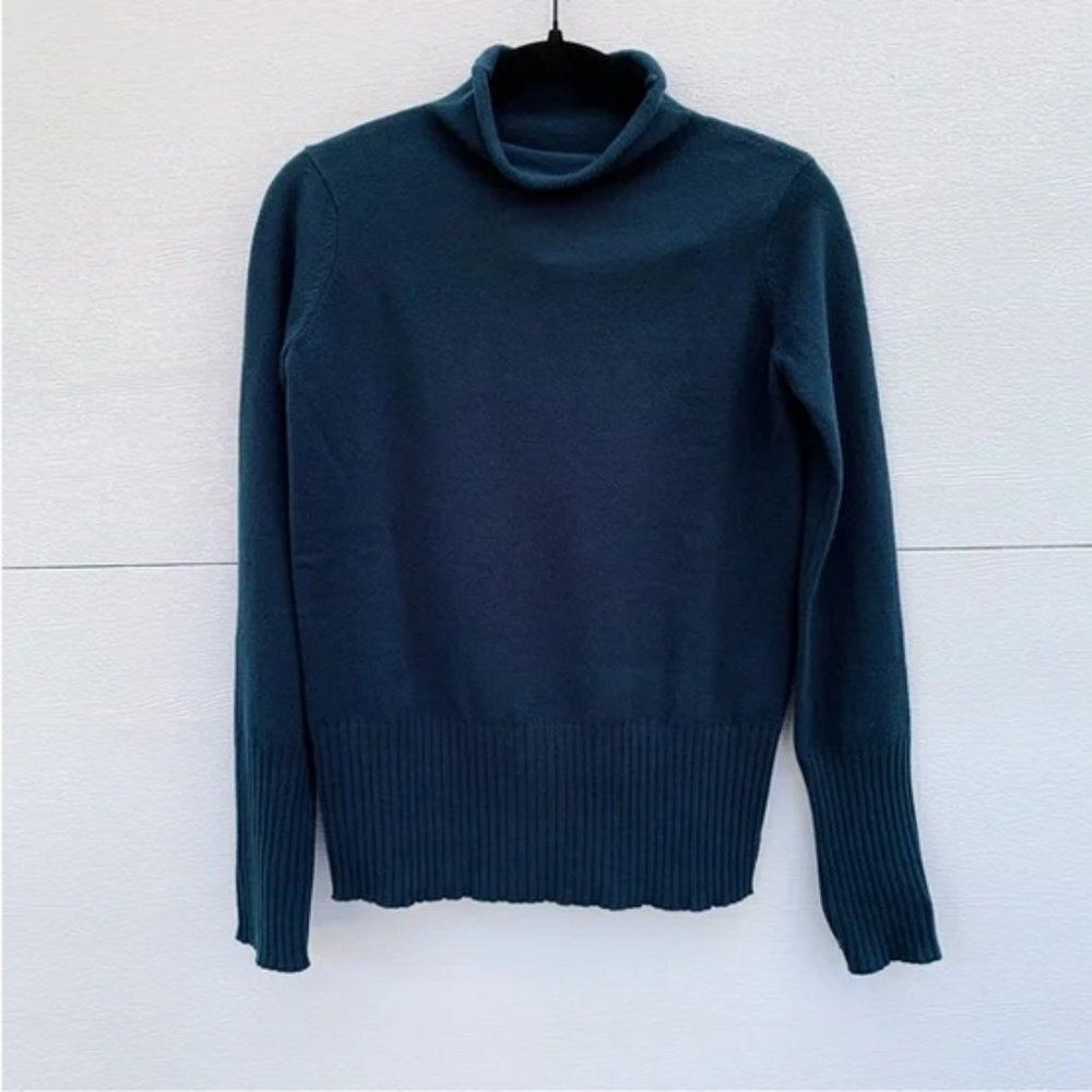 Teal Blue French Connection Roll Neck Long Sleeve Sweater (NWT)